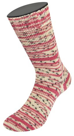 LANA GROSSA Meilenweit Seta | Sockengarn mit Seidenanteil, waschmaschinenfest | Handstrickgarn 55% Schurwolle (Merino), Polyamid, & Seide | 100g Wolle zum Stricken & Häkeln | 400m Garn FB3605
