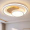 Style home Deckenleuchte LED Deckenlampe 83W Holz Bürolampe, dimmbar mit Fernbedienung, runde Lampe für Schlafzimmer Wohnzimmer Büro, 50 * 50 * 8,5cm (Holz)