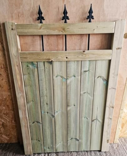 MD Carpentry Workshop Wooden Garden Gate, Pressure Treated, 150cm High x 75cm Wide, Green, Wood