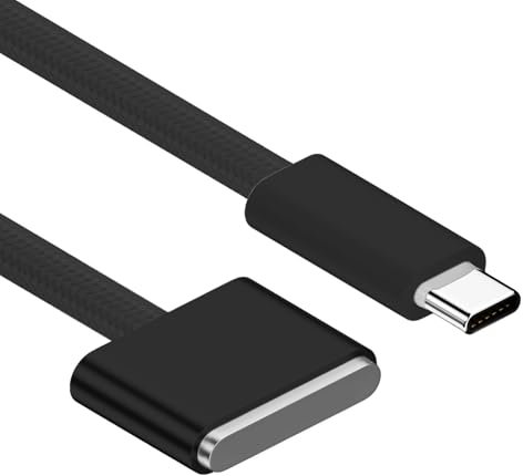 Orizizhic 140W USB C to Magnetic 3 Fast Charging Cable, 2M Black Nylon Braided Charger Cable Compatible with MacBook Pro 2021 MacBook Air 2022