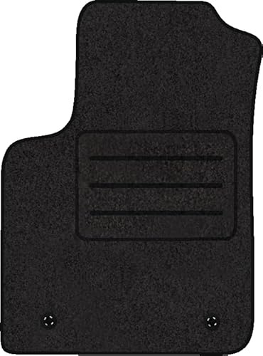 Fußmatten Velours Autoteppich passend für FIAT 500 Cabrio Fahrer schwarz