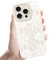 Kueqeay Handyhülle für iPhone 16 Pro hülle 6,3'', Aesthetic Blume Muster Design Weißer Weiche TPU Silikon Stoßfest Kameraschutz Schutzhülle Bumper Ultra Dünn Mädchen Case, 01