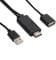 Maschio da femmina da USB a HDMI, 2 in 1 1080p da femmina USB a HDMI cavo d ell'adattatore HDTV Maschio HDTV per iPhon e Android