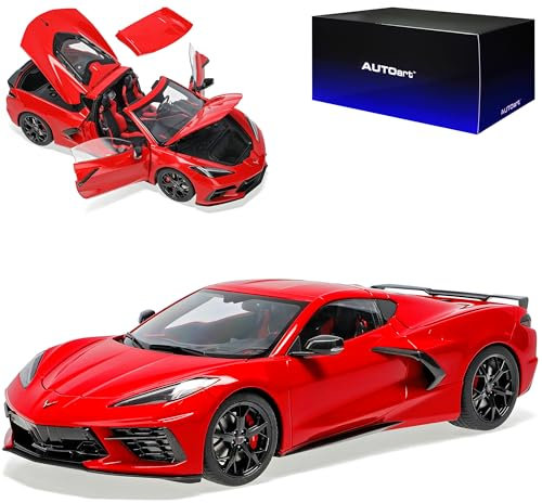 alles-meine.de GmbH Chevrolet Chevy Corvette Stingray C8 Cabrio Torch Rot Ab 2020 71282 1/18 AutoArt Modell Auto mit individiuellem Wunschkennzeichen