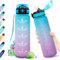 Gourde Motivation 1000ml, Gourde avec Paille et Marqueur de Temps, Bouteille d'eau Étanche, Gourde Sport Réutilisable, Gourde sans BPA, Gourde Sport pour Enfant, Fitness, Yoga, Bureau, Randonnée