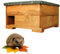 QLS Igelhaus aus Holz 45x45x27 cm mit abnehmbarem Dach Imprägniert Wetterfest