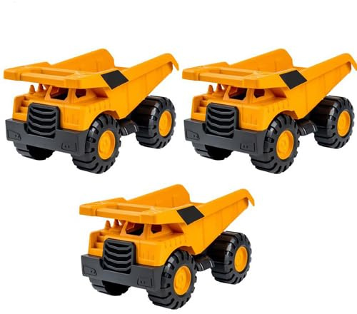 Fierudeng Excavator Bulldozer Toy, 3 Pieces Construction Sand Toys, Digger Toy, Tractor Bulldozer Diecast Vehicle, Outdoor Sandbox Car Toys, Gift For Kid