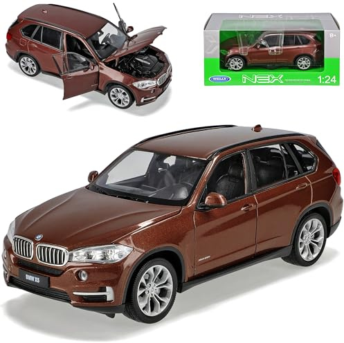 alles-meine.de GmbH B*M*W X5 F15 SUV Pyrite Braun Ab 2013 1/24 Welly Modell Auto mit individiuellem Wunschkennzeichen