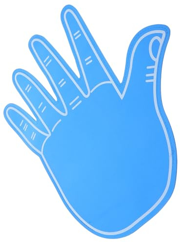 SOPOTUTU Große Schaumstoff Hand mit Fünf Fingern Eva Foam Finger Handschuh Leicht Weich und Langlebig Sport Cheer Fan Zubehör für Spiele und Veranstaltungen in Blau