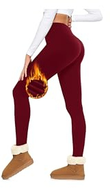 Thermo Leggings Damen Thermoleggings Winter Gefüttert Leggins Thermohose | Gefüttert Leggins Schwarz High Waist Fleece Winterleggings Lange Blickdichte Thermoleggins Warme Sportleggins Sport Yogahose