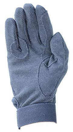 Hy5 Cotton Pimple Palm Gloves - Navy - X Small - Horse Equestrian Riding Gloves