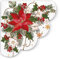 AMFEZ 12 Servietten rund Weihnachtsstern im Gesteck/Weihnachten Ø32cm