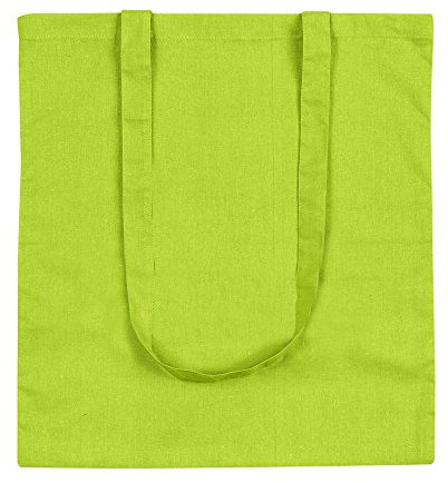 eBuyGB Lote de 10 Bolsas de Lona de algodón para la Compra y Playa de 42 cm, Lime Green (Verde) - 1205848-10a