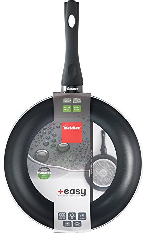 Metaltex EASY - Sartén Aluminio Prensado, 28 cm, antiadherente 2 capas, Dot Induction válido para todo tipo de cocinas