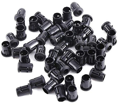 Akozon 3mm 5mm 8mm 10mm LED 50 Stücke Lampenfassung Diode Halter Kunststoff Schwarz Clip Lünette Montieren Nützlich(5mm)