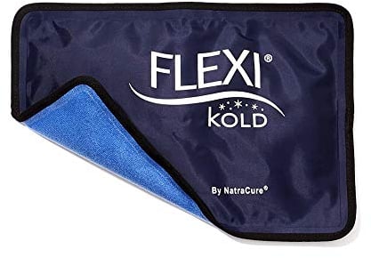 FlexiKold Reusable Gel Ice Pack with Hook & Loop Straps – Flexible Medical Cold Compress Cold Pack Ice Wrap for Injuries, Back, Shoulders, Legs, Knees, Sciatica, Muscle Pain – Medium – 19 cm x 29 cm