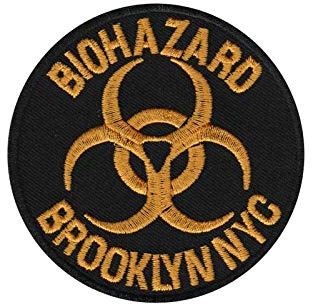 SigitasTrading Biohazard Brooklyn NYC Hardcore Punk Met Aufnäher Besticktes Patch zum Aufbügeln Applique