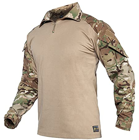 YEVHEV Taktisch Hemd Herren G5 Hemd Shirt mit Armee Caumpflage Langarm Combat für Outdoor-Aktivitäten