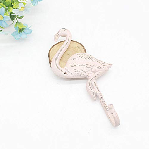 WLLLO Style européen en fonte flamant rose maison tenture murale clé porte-manteau rétro artisanat créatif