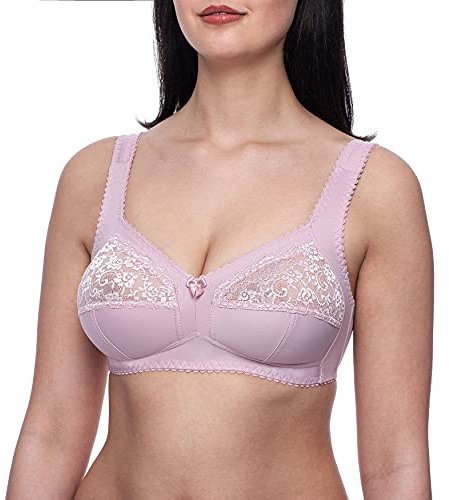 frugue Non Wired Comfort Wireless Support Bra Light Pink UK 36 E