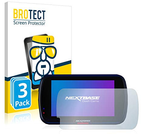 BROTECT 3 Stück Schutzglas für Nextbase 622GW Schutzfolie Panzer Folie Glas Displayschutz Made in Germany [Kratzfest 9H, Anti-Fingerprint]