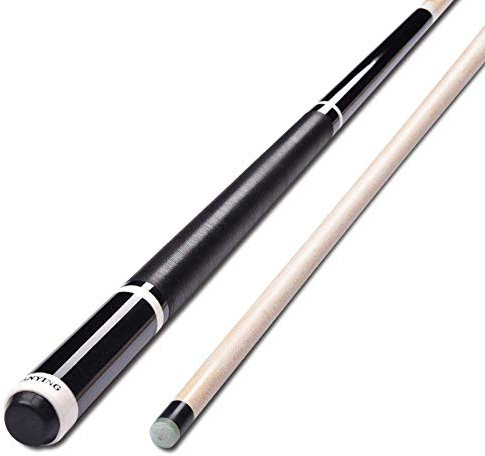 YRU Taco de Billar con Salto De 147cm, Eje De Arce Hecho A Mano De 3/4 Juntas Punta De 13,5mm Agarre Muy Agradable con Protector De Junta/Protector De Eje