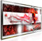 decomonkey Bilder Abstrakt 120x40 cm 1 Teilig Leinwandbilder Bild auf Leinwand Vlies Wandbild Kunstdruck Wanddeko Wand Wohnzimmer Wanddekoration Deko Modern Herz