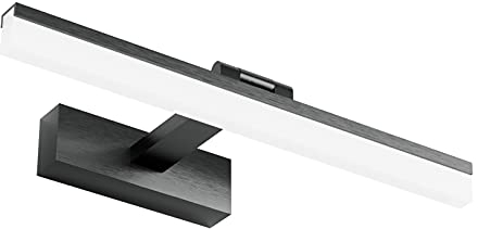 Klighten LED Spiegellampe 12W 40CM, 180° Rotation Badleuchte für Wandbeleuchtung und Badzimmer, Schminklicht Wandleuchte Badlampe, 6000K Kaltes Weiß, Schwarz