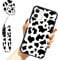ZIYE Designed for iPhone 11 Case Cow Print Hard Lanyard Case with Phone Ring Holder,Full Body Protection Shockproof Drop Protection Soft TPU Bumper Cover Protective Phone Case