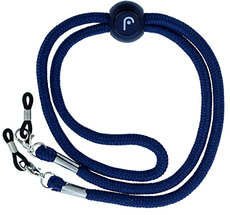 DIDINSKY Strapazierfähiges Nylon-Lesebrillenband. Einstellbare Länge mit Blockierclip. Indigo - STRAPS