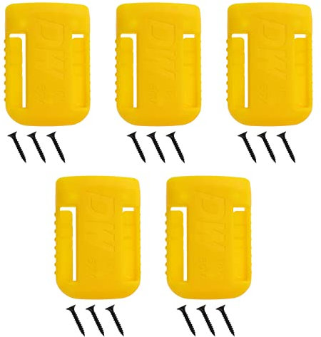 Lot de 5 Support de Batterie Clips de Ceinture avec Vis Compatible avec Dewalt 18V 60V Batterie DCB200 DCB201 DCB202 DCB203 DCB204 DCB205