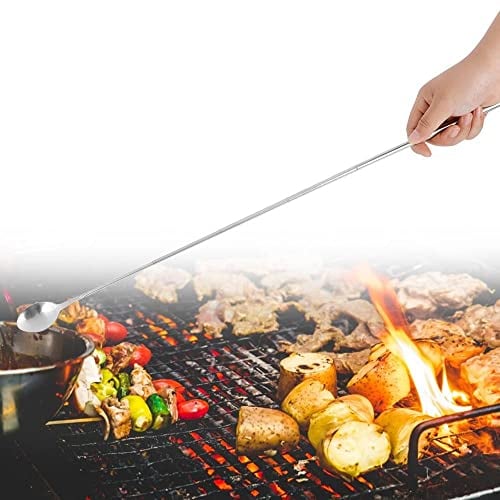 Cuchara Agitadora de Acero Inoxidable, Cuchara de Barra Telescópica para Vajilla de Barbacoa, Suministros de Cocina por Lotes Grandes