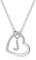 LIHELEI Damen Halskette Herz Buchstabe 925 Silber Kette Damen Personalisiere Kette, Geburtstags und Weihnachten Geschenk Für Frauen Mädchen Mama Freundin - J