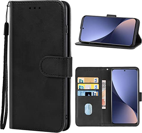 König Design Handyhülle kompatibel mit Xiaomi 12X Schutzhülle Case Cover Kartenfach Schwarz