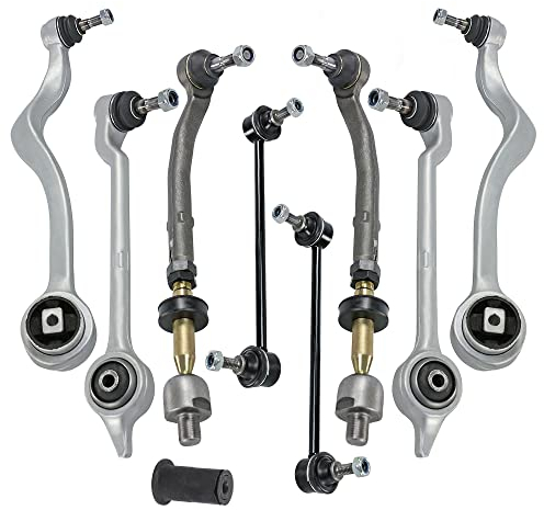 ATEC Germany 2x Querlenker Vorderachse oben, 2x Querlenker Vorderachse unten, 2x Spurstange, 2x Koppelstange, 1x Lenkhebelbuchse Kompatibel mit BMW 5er (E39), 5 Touring (E39)