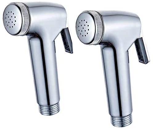 Etomvoop Ein-/Aus-Duschkopf, 2 Stück, Hochdruck-Hand-Bidet-Sprüher, Chrom-Duschkopf für Badewannen, Boote, Wohnwagen, Wohnmobile und Friseursalons