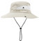 flintronic Sonnenhut Herren Damen,Wide Brim UV-Schutz Eimer Hüte,Faltbare Cowboyhut mit Kinnriemen,Seiten Presse und Breathable Ineinander greifen Cown,Design für Strand/Wandern/Angeln/Camping-Beige