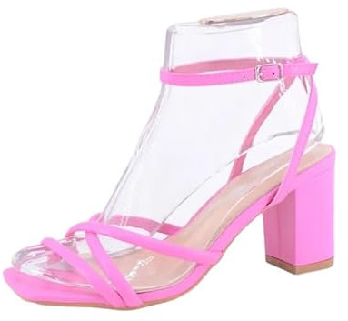 Queentina Sandali da donna con tacco alto BL6590, Bl6590 Fucsia, 39 EU