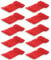 Acan Tradineur - 10 Paquetes de 12 cucharas de plástico - Material Reutilizable y reciclable - Longitud de 17,5 cm - Color Rojo - Total 120 Uds