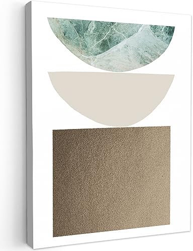 MuchoWow Toile Formes géométriques - Minimalisme - Pastel - Decoration murale - 90x120 cm - Tableaux de salon - Deco chambre - Peinture