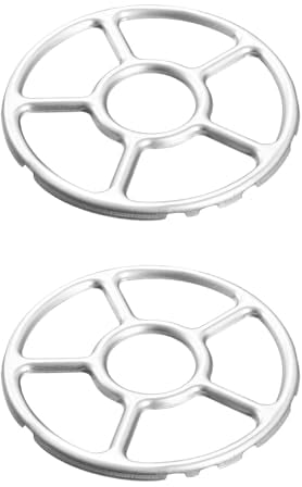 2pcs Gas Hob Stand, Gas Hob Connection Ring, Wok Support Ring, Pan Support, Gas Hob Auxiliary Shelf, Gas Hob Accessories, Kitchen Utensils, Suitable for Gas Hobs, Moka Pots, Silver White