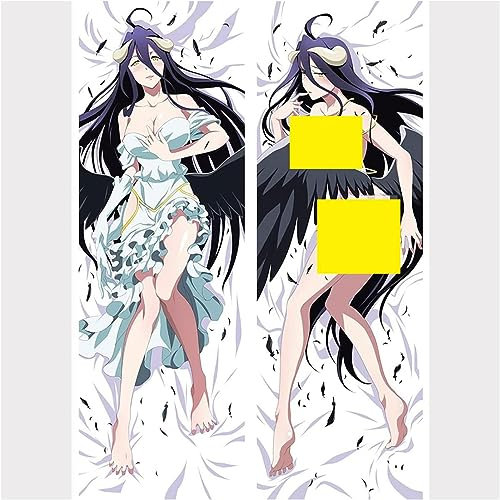 RuiHao Anime Kissenbezug Manga Kissenhülle Für Overlord Albedo,Anime Pillowcase Digitaler Doppelseitiger Druck Kissenbezug,Seitenschläferkissen Bezug,Bedding Umarmungskissen Bezu,2wt-150 x 50 cm