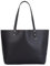 Princely London Shopper Lena Schwarz – Stilvolle Mittelgroße Schultertasche aus Hochwertigem Veganem Leder für Damen, Perfekt für Alltag, Arbeit & Freizeit