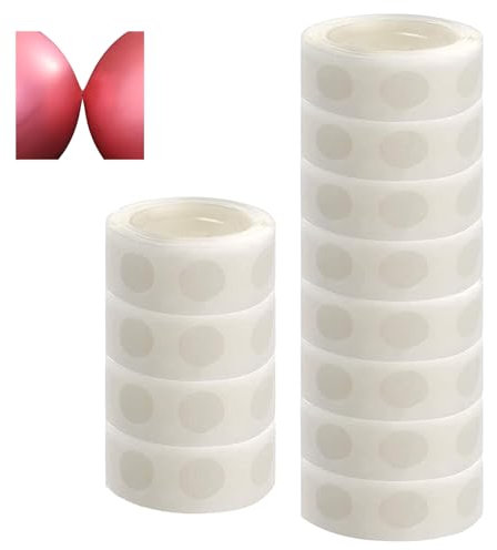 1200 PCS Balloon Glue Dots Clear Sticky Dots Removable Balloon Sticky Spots Extra Strong Glue Dots Double Sided balloon Stickers Dots for Scrapbooking, DIY, Gift, Craft, Wedding Decorative(100/Roll)