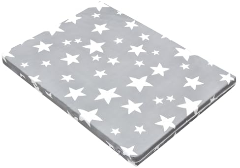Baby Delux Laufgittermatratze 75x100 cm für Laufstall Laufgitter Big Stars Grey Schaumstoff Oeko-TEX Zertifiziert