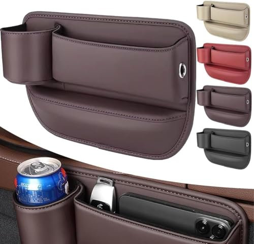 LUlude Autositz Gap Aufbewahrungsbox aus für BMW 3 Series 2020, Autositz Konsole Seitentaschen,Autositz LüCkenfüLler Organizer FüR Lagerung