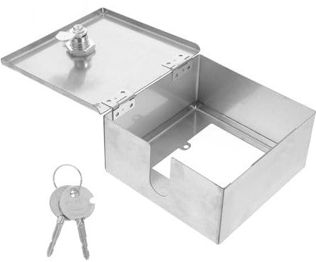 CHILDWEET Scatola Di Giunzione in Acciaio Inossidabile Per Esterni Scatola Elettrica Con Serratura e Chiavi Adatta Per Prese Elettriche e Progetti Di Giunzione