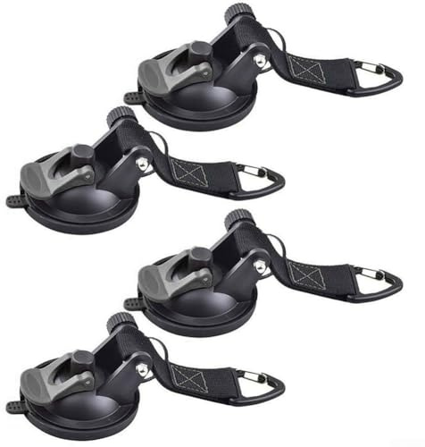 AugustknowU Praktisches Staubschutz-Design, 4 Saugnäpfe, Ankergurte für Reisen, Schwarz, 10 kg