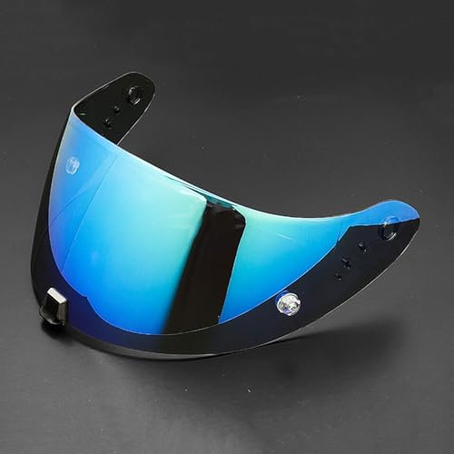THOMIX Visiera Casco Moto per Scorpion EXO R1 520 1400, Sostituzione della Visiera della Lente del Casco del Parabrezza del Motociclo Visiera Colorata Accessori per Casco da Moto,D Ice Blue