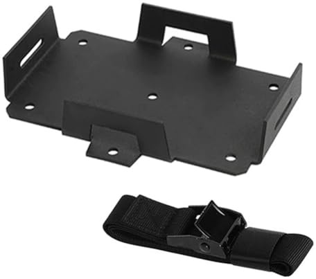 Yarryuter Small Battery Tray Fit 12V-6V / 6AH 7AH 8AH 9AH 12AH 15AH Batteries and More Adjustable Hold-Down Strap